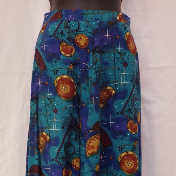 Handmade "Compass/Celestial" Print Skirt NEW- Sz. XS - Picture 2 of 4